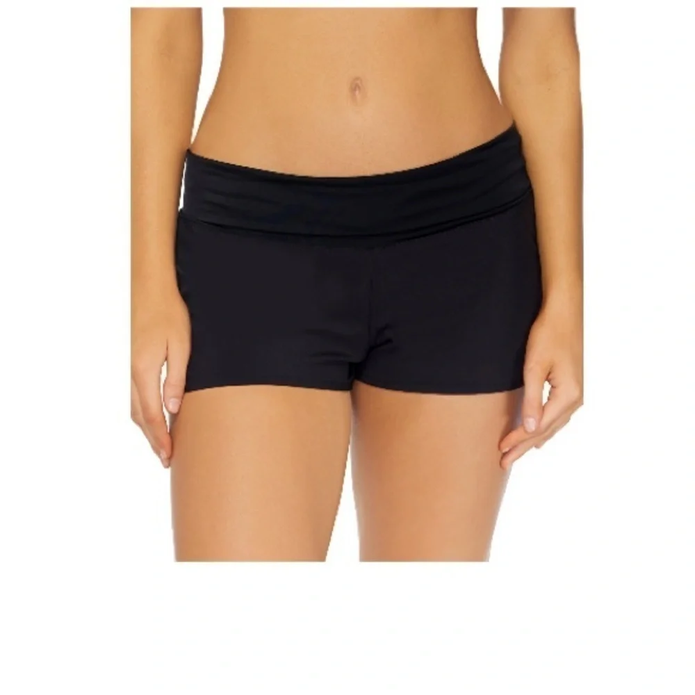 Raisins Womens 2" Aloha Dolphin-Hem Board Athletic Shorts Black swimming… - Picture 3 of 9